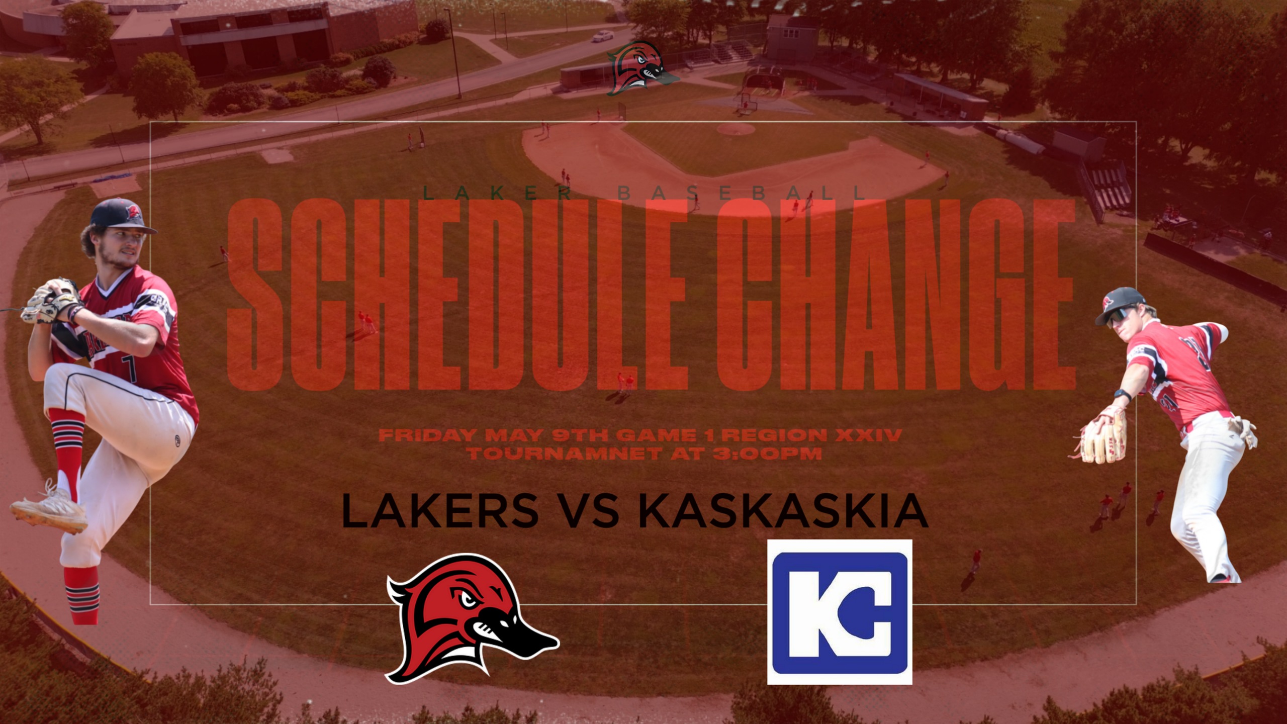 RAIN HAS PUSHED GAME 1 OF THIS REGION XXIV TOURNAMENT BACK A DAY