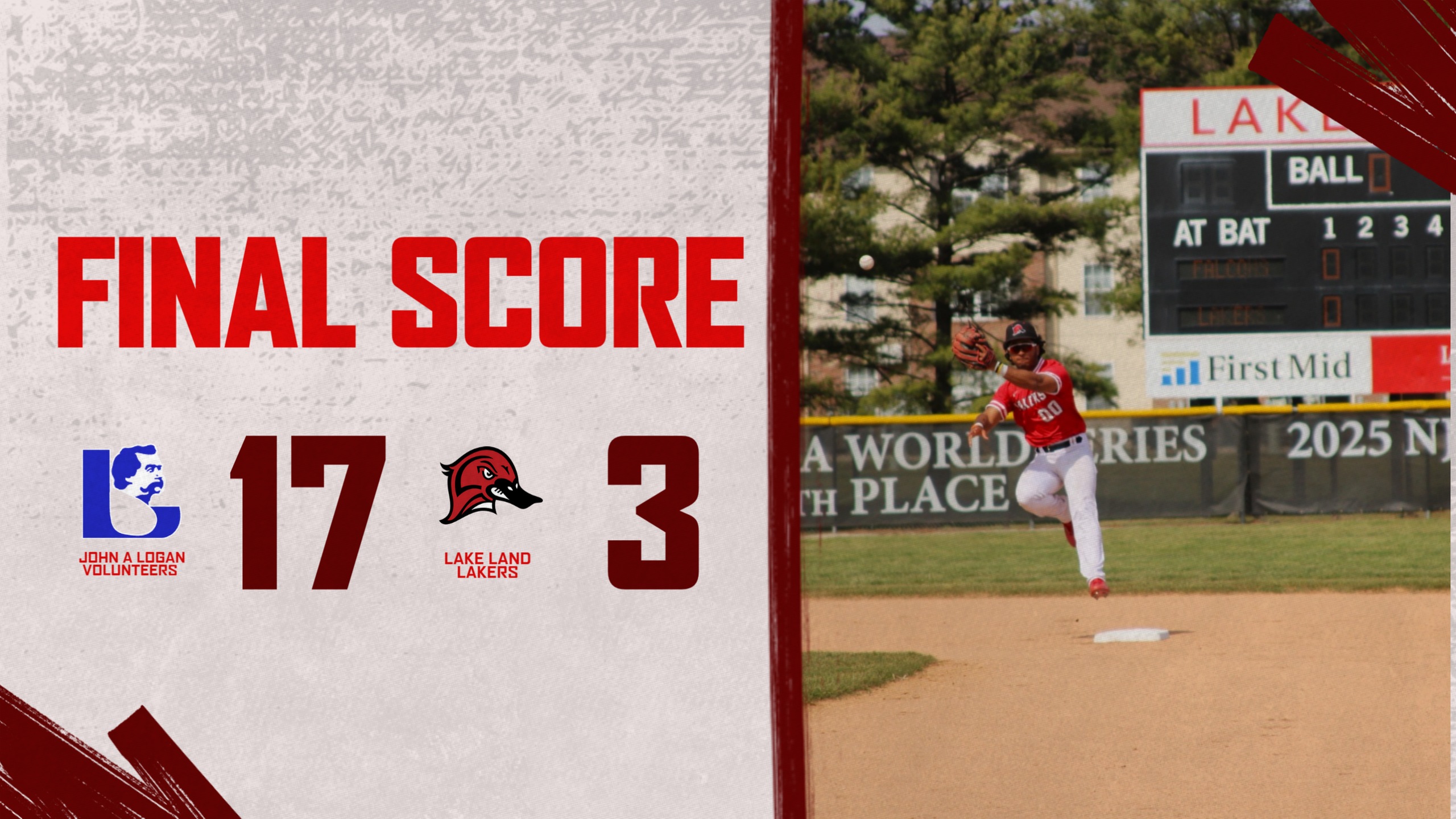 Lakers fall to the Volunteers of John A Logan 17-3