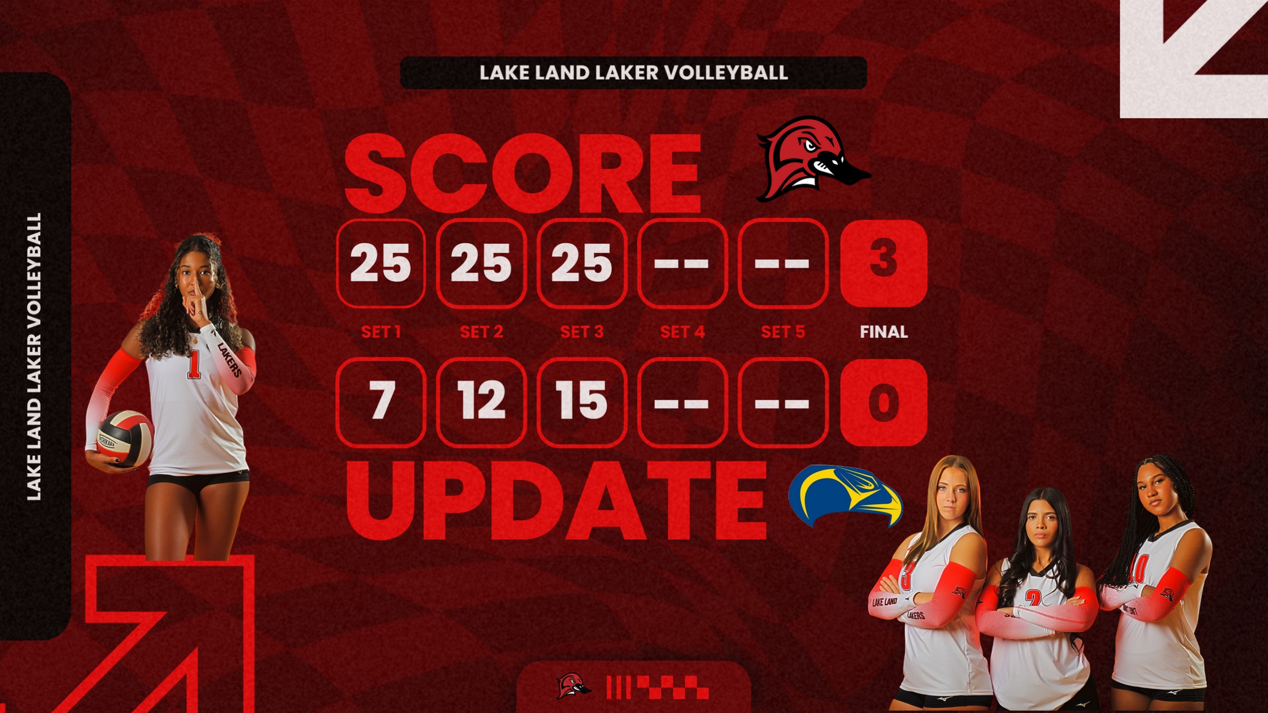 Lakers take care of the Falcons of SIC in 2 sets to win this GRAC Sports Volleyball Match